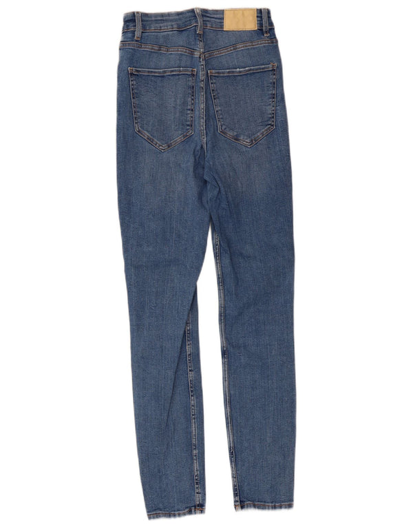 Zara Damen Skinny Jeans EU 36 XS W26 L26 Blaue Baumwolle