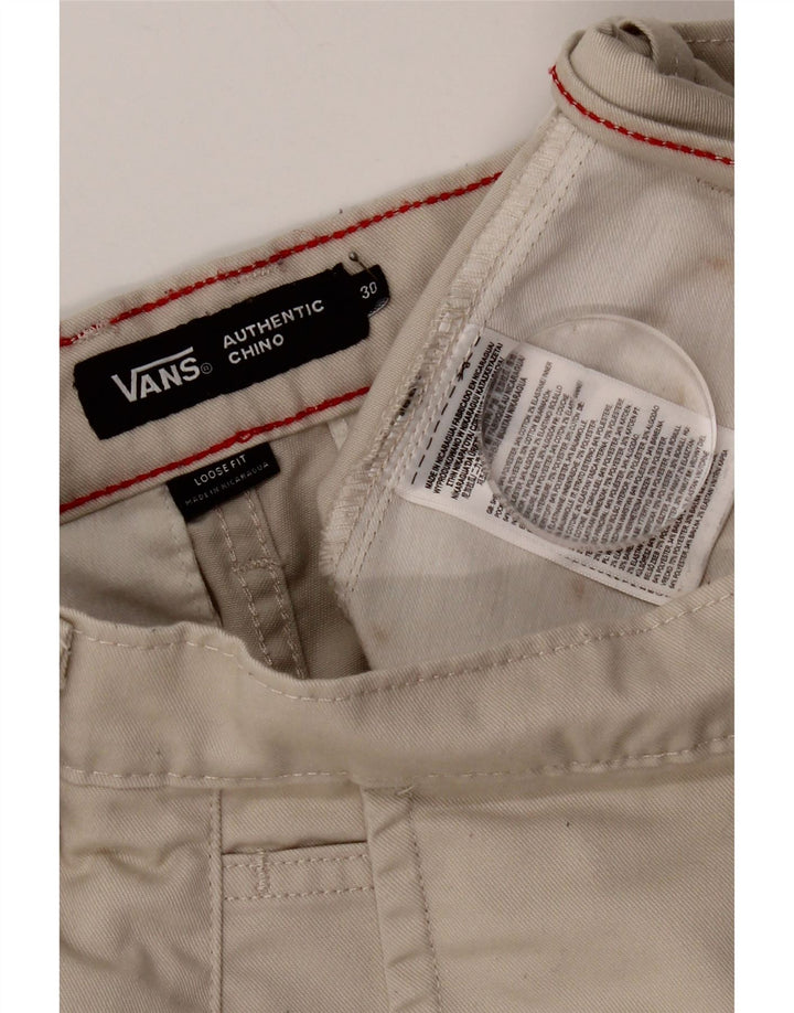 Pantaloni chino larghi da uomo Vans W30 L29 poliestere beige