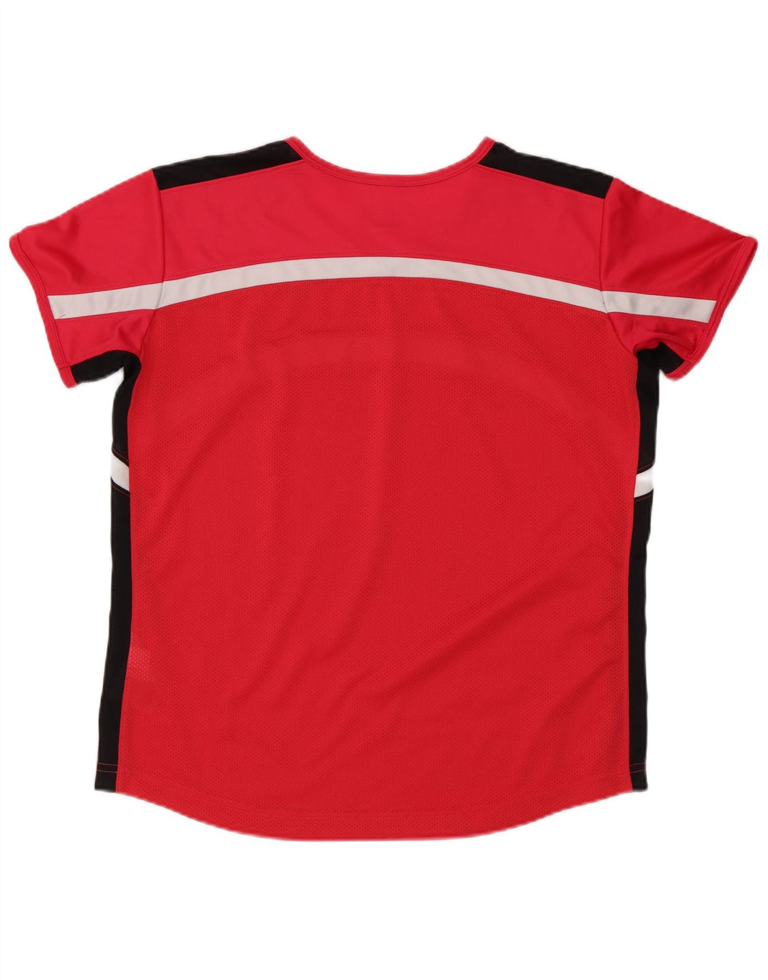Nike Dame Dri Fit T-Shirt Top US 8/10 Medium Red Colourblock Polyester