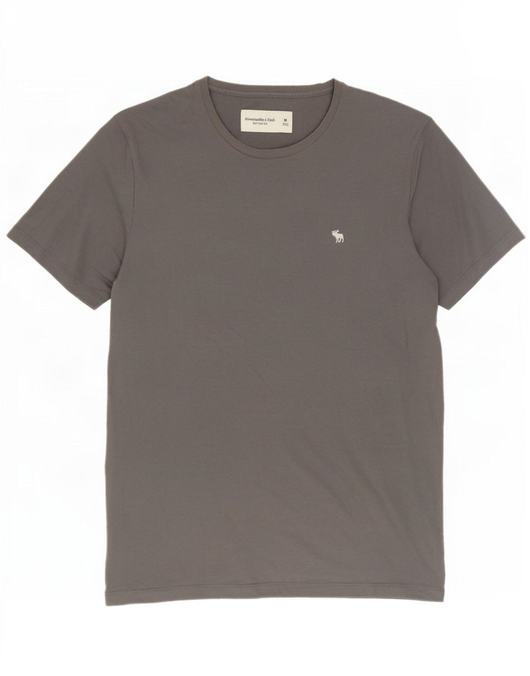 Abercrombie & Fitch T-Shirt Homme Gris Moyen Coton