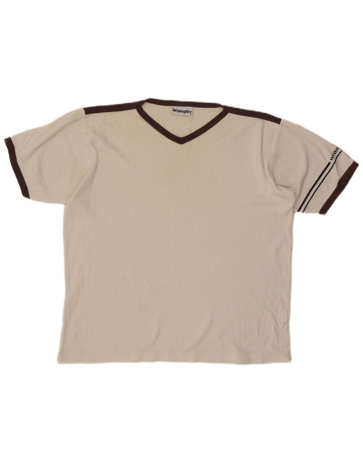 Wrangler Herre T-Shirt Top XL Hvid Colourblock