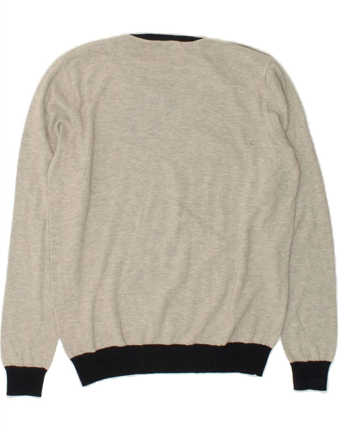 BYBLOS Boys V-Neck Jumper Sweater 15-16 Years Grey Cotton Vintage Byblos and Second-Hand Byblos from Messina Hembry 