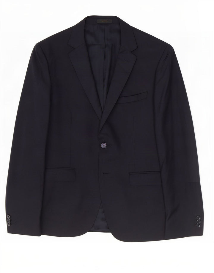 Massimo Dutti Veste Blazer 2 Boutons Homme EU 52 Large Bleu Marine