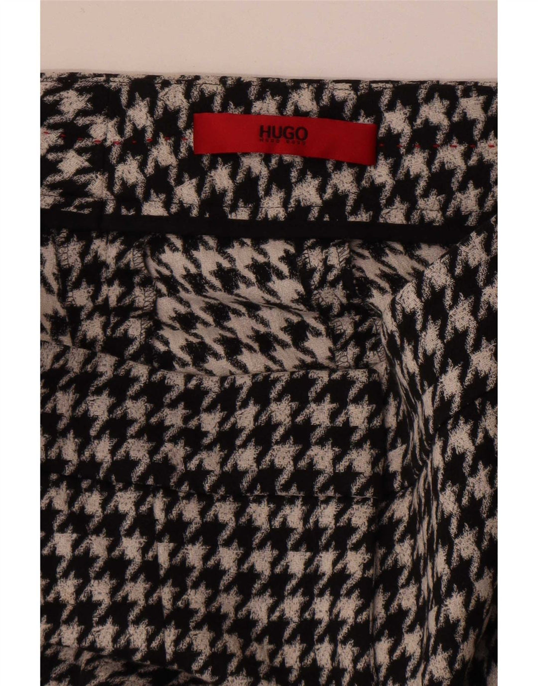 Hugo Boss Womens Slim Cropped Trousers W28 L26 Black Houndstooth