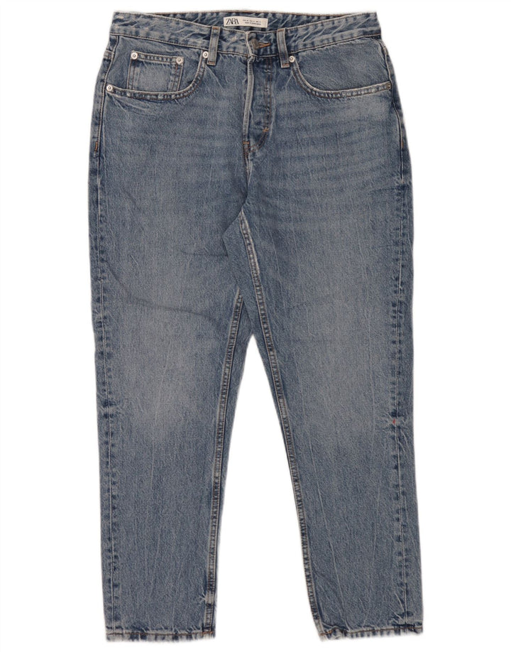 Zara Mens Tapered Jeans EU 40 Medium W31 L26 Blue Cotton