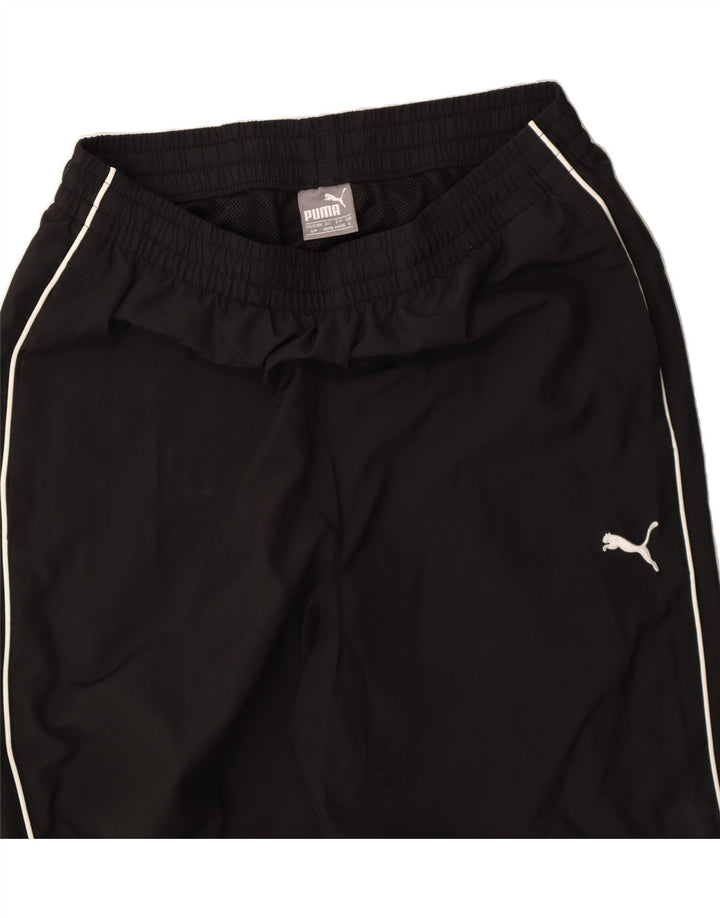 PUMA Mens Tracksuit Trousers Joggers Small  Black Polyester Vintage Puma and Second-Hand Puma from Messina Hembry 