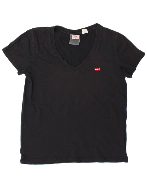Levi's Womens T-Shirt Top UK 14 Medium Grey Cotton