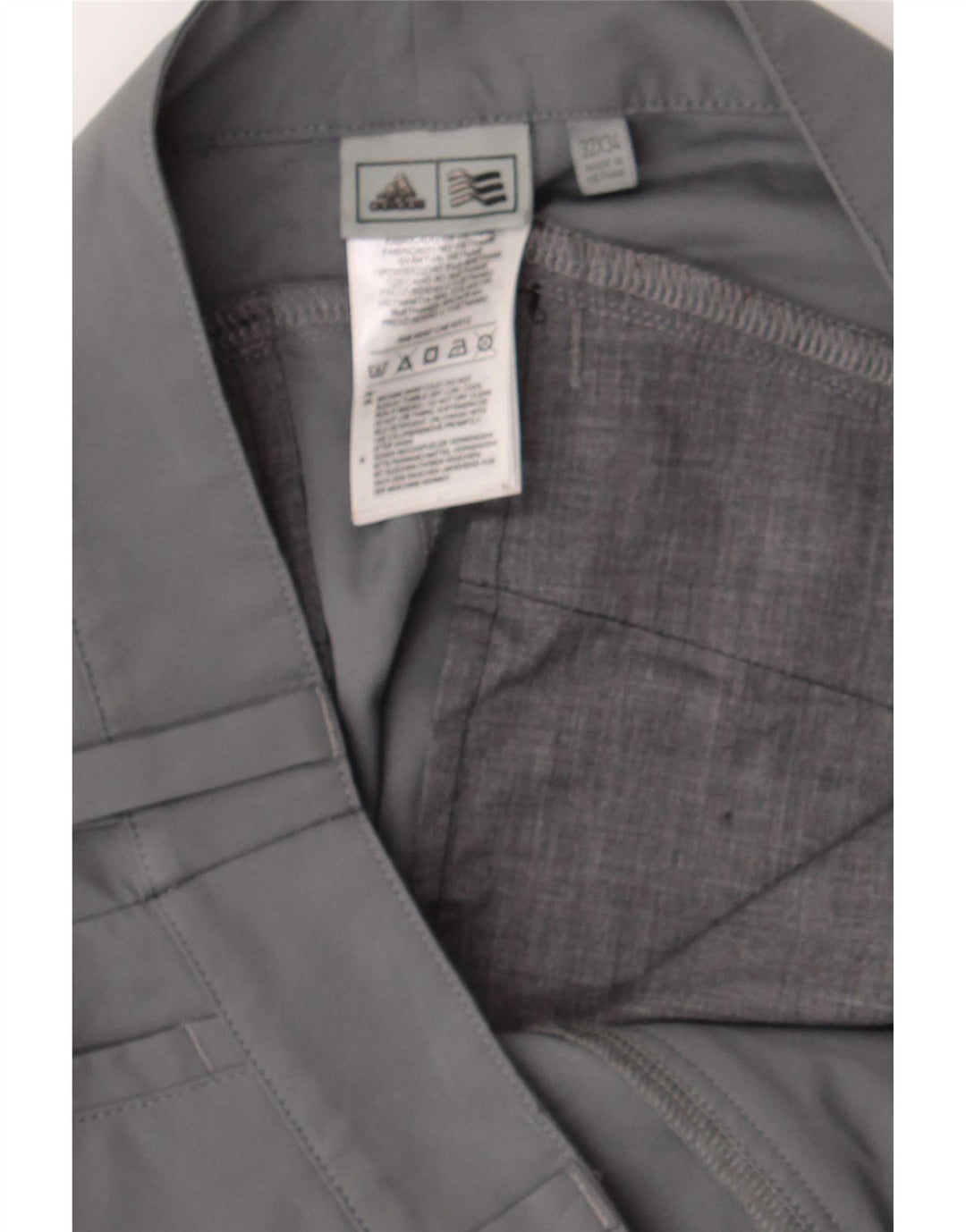 Adidas Womens Slim Fit Chino Trousers W30 L34 Grey Polyester