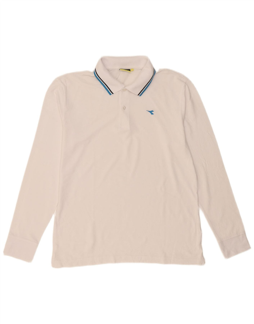 Diadora Mens Long Sleeve Polo Shirt XL White