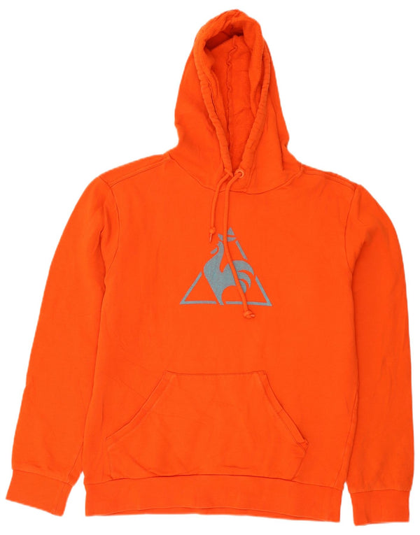 Le Coq Sportif Mens Graphic Hoodie Jumper Medium Orange Cotton