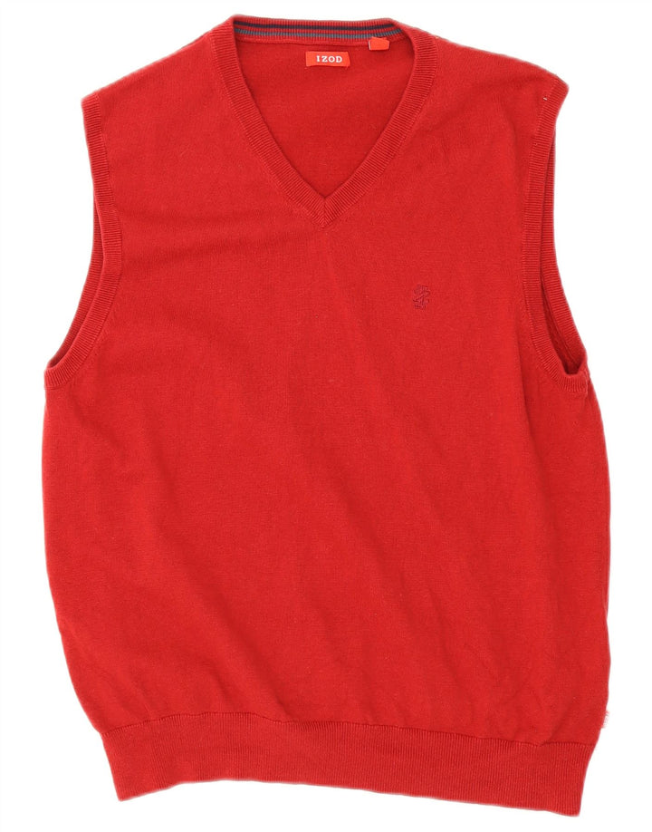 Izod Herrevest Tank Top Stor Rød Bomuld