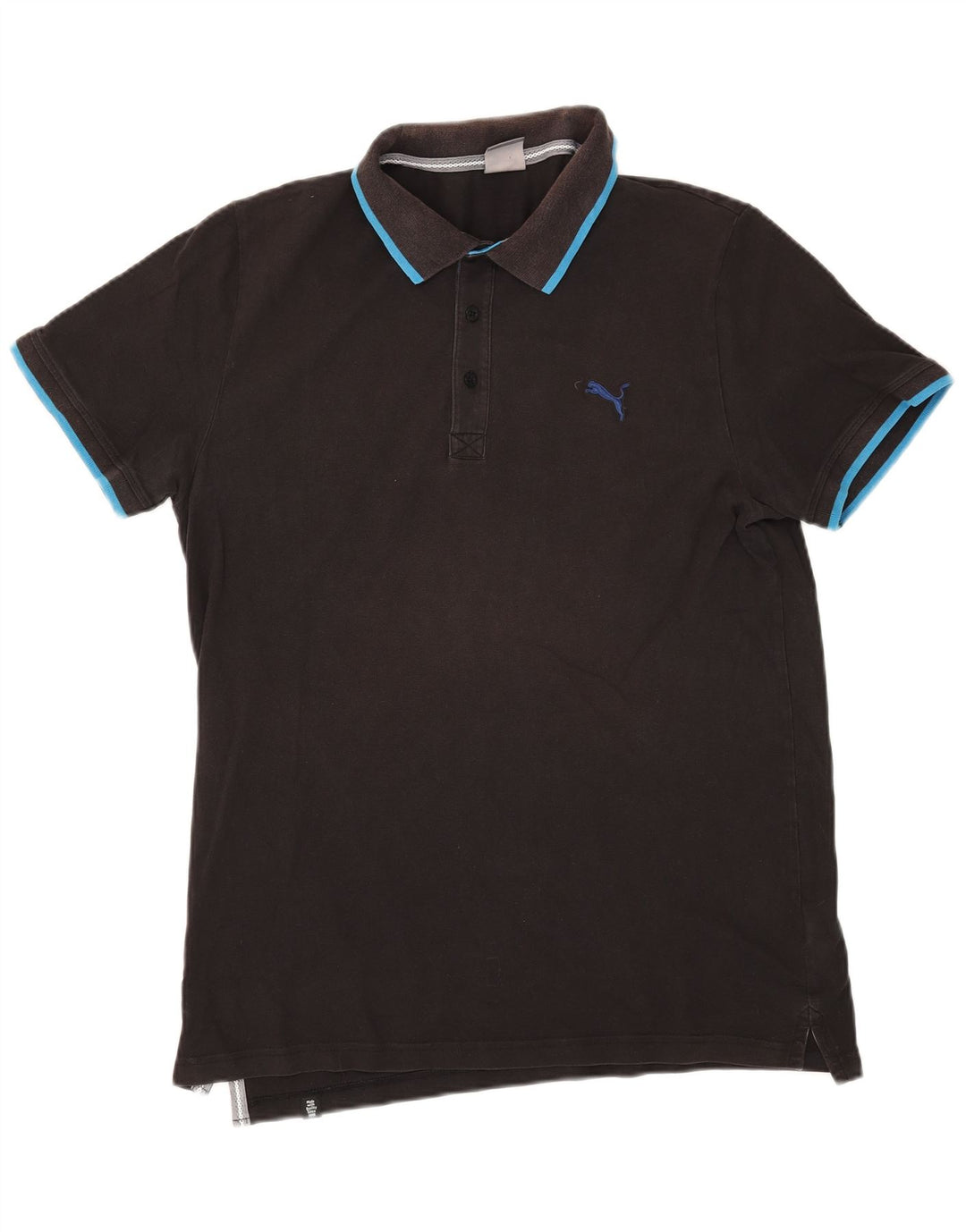 Puma Mens Polo Shirt XL Black Cotton