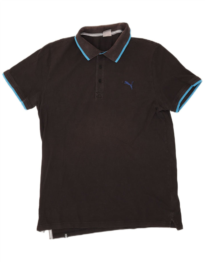 Puma Mens Polo Shirt XL Black Cotton