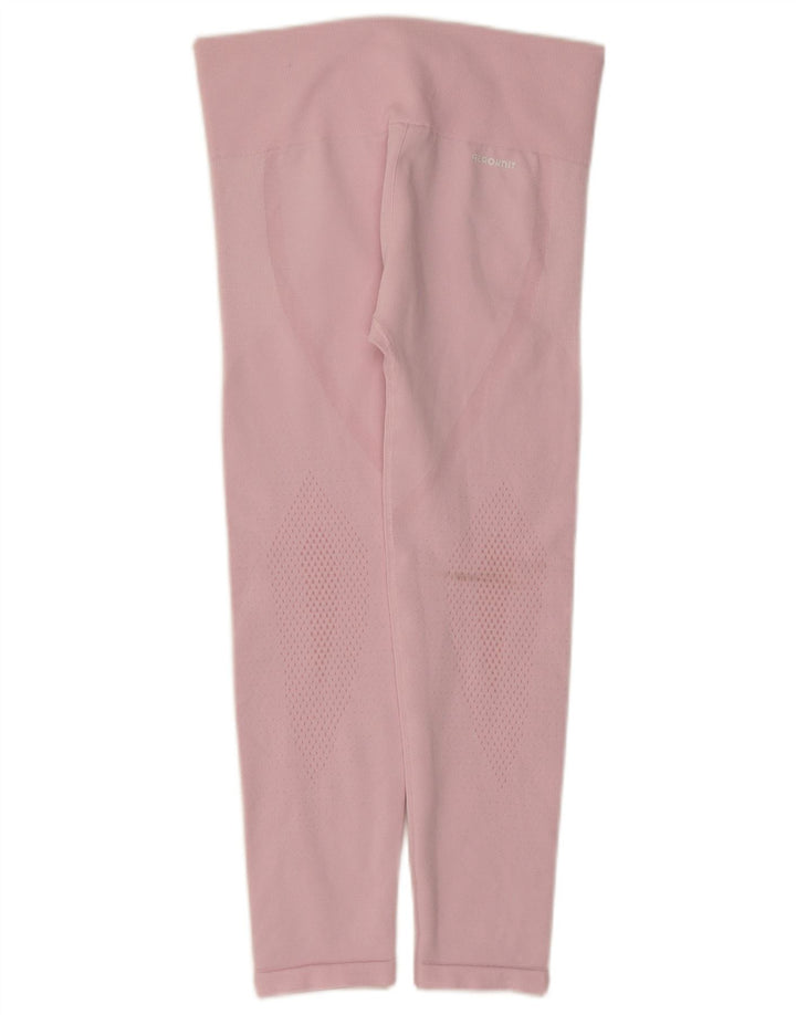 Adidas Dame Capri Leggings UK 12 Medium Pink Polyester