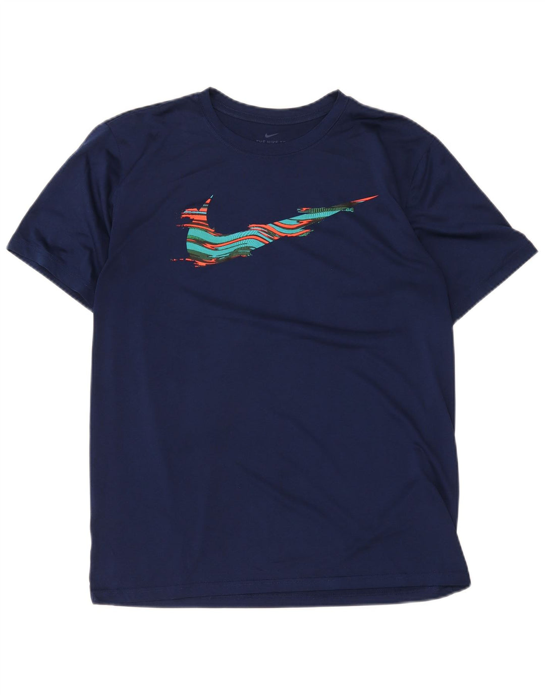 Nike Mens Dri Fit Graphic T-Shirt Top Large Navy Blue