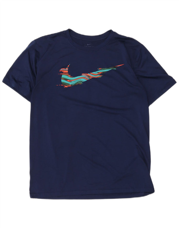 Nike Mens Dri Fit Graphic T-Shirt Top Large Navy Blue