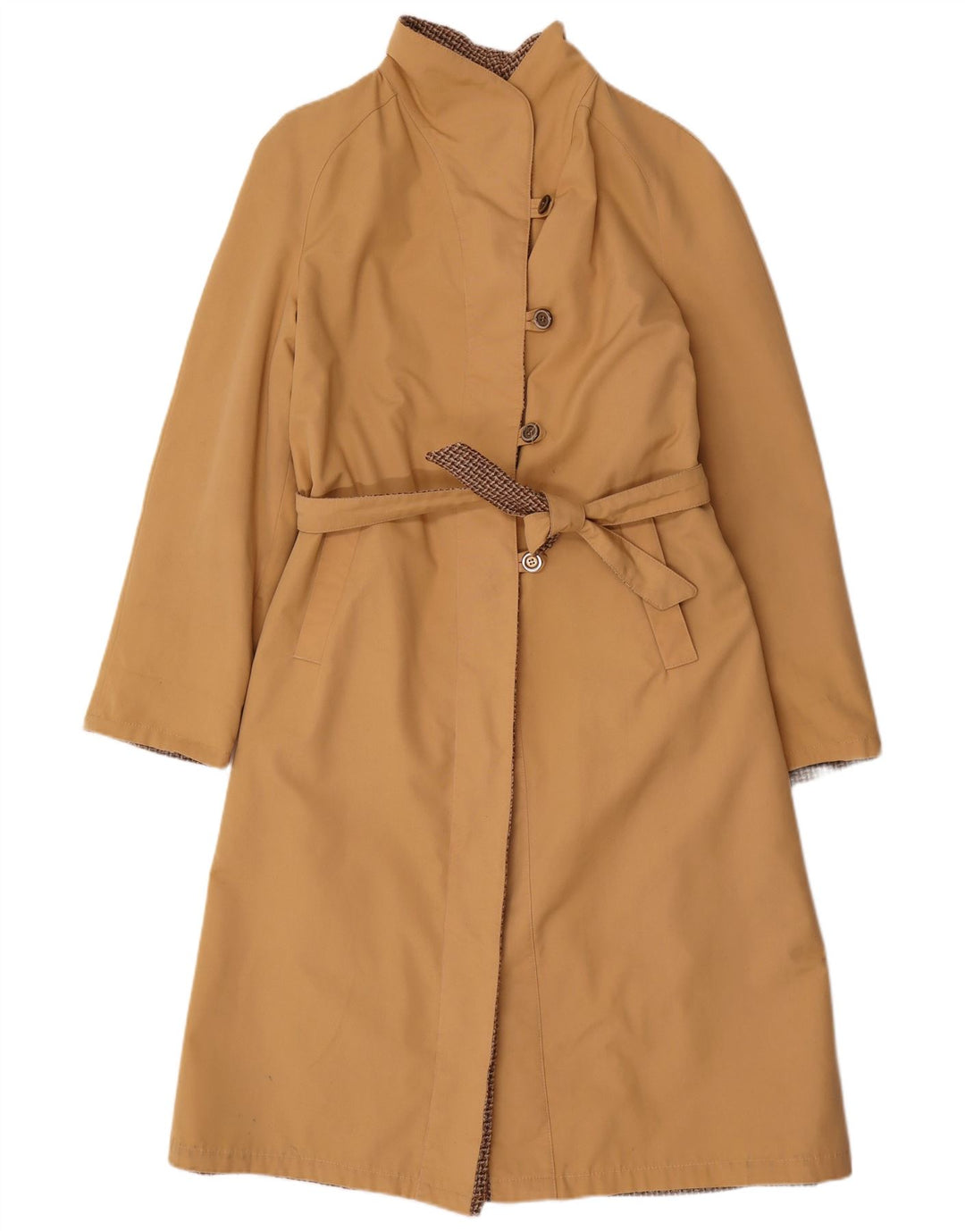 Vintage Womens Reversible Overcoat IT 42 Medium Beige