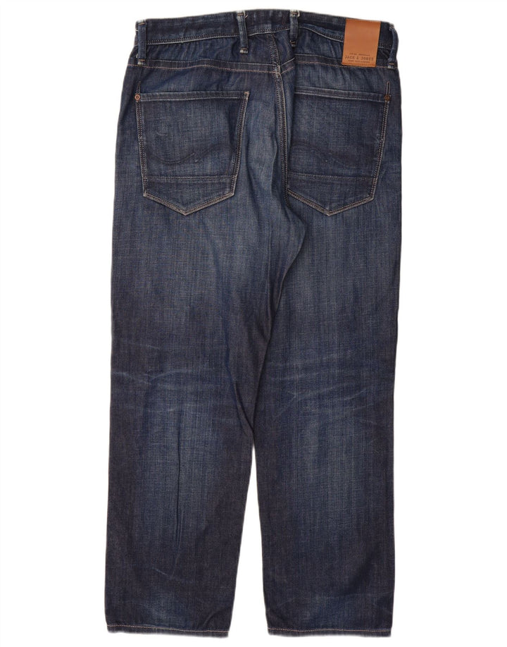 Jack & Jones Mens Straight Jeans W32 L30 Blue Cotton