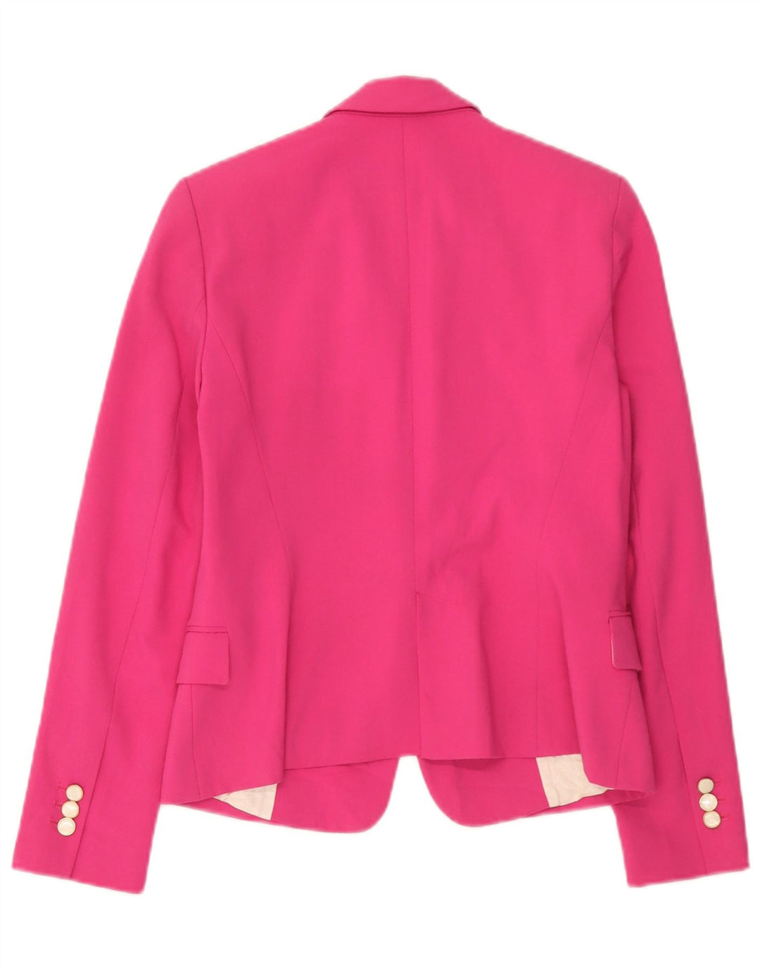 Giacca blazer a 1 bottone da donna Zara UK 10 piccola poliestere rosa