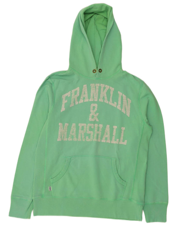 Franklin & Marshall Mens Graphic Hoodie Jumper XL Green Cotton
