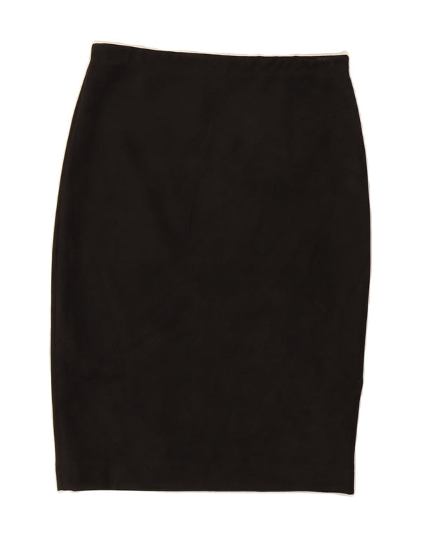 BCBGMAXAZRIA Womens Pencil Skirt Large W32  Black Polyester