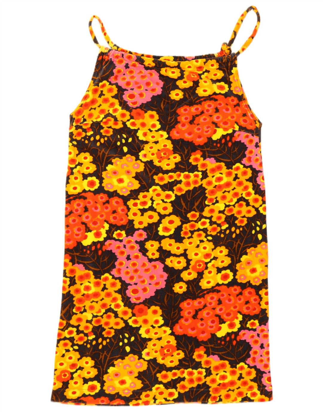 Prendisole vintage da donna UK 14 medio multicolore floreale