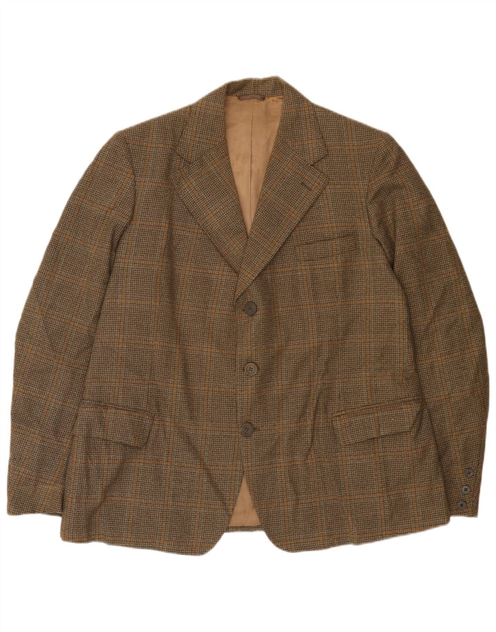 John Collier Ανδρικό σακάκι με 3 κουμπιά σακάκι UK 38 Medium Brown Houndstooth