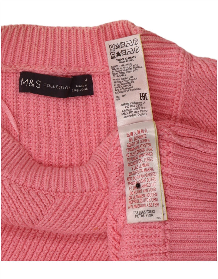 Marks & Spencer Dame sweater med rund hals DK 14 Medium Pink