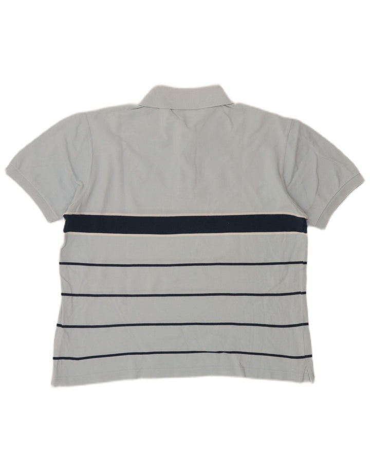 Polo da uomo Fred Perry in cotone a righe blu medio