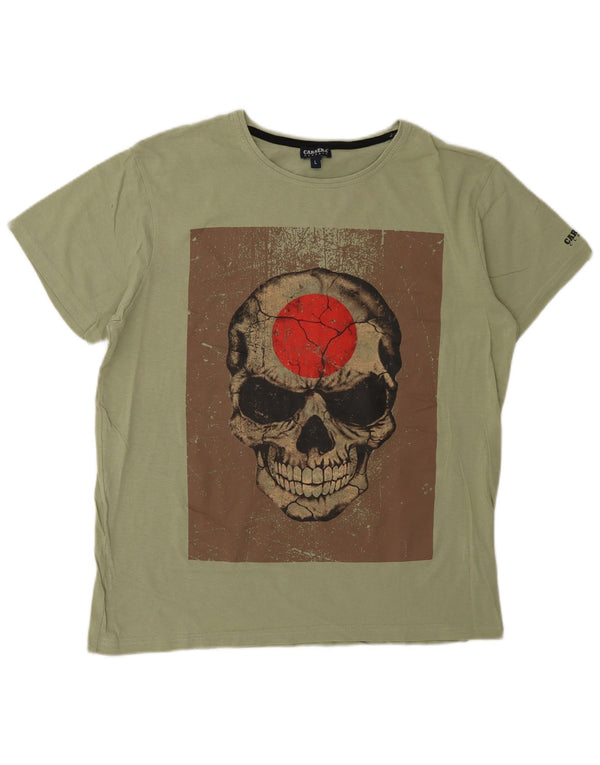 T-shirt grafica da uomo Carrera Top grande in cotone verde