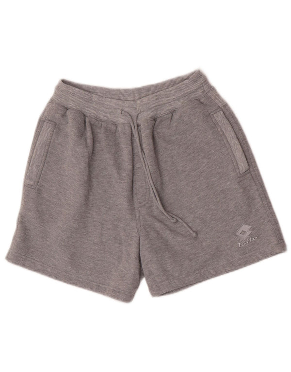Lotto Womens Graphic Sport Shorts Small Grey Polyester Sports