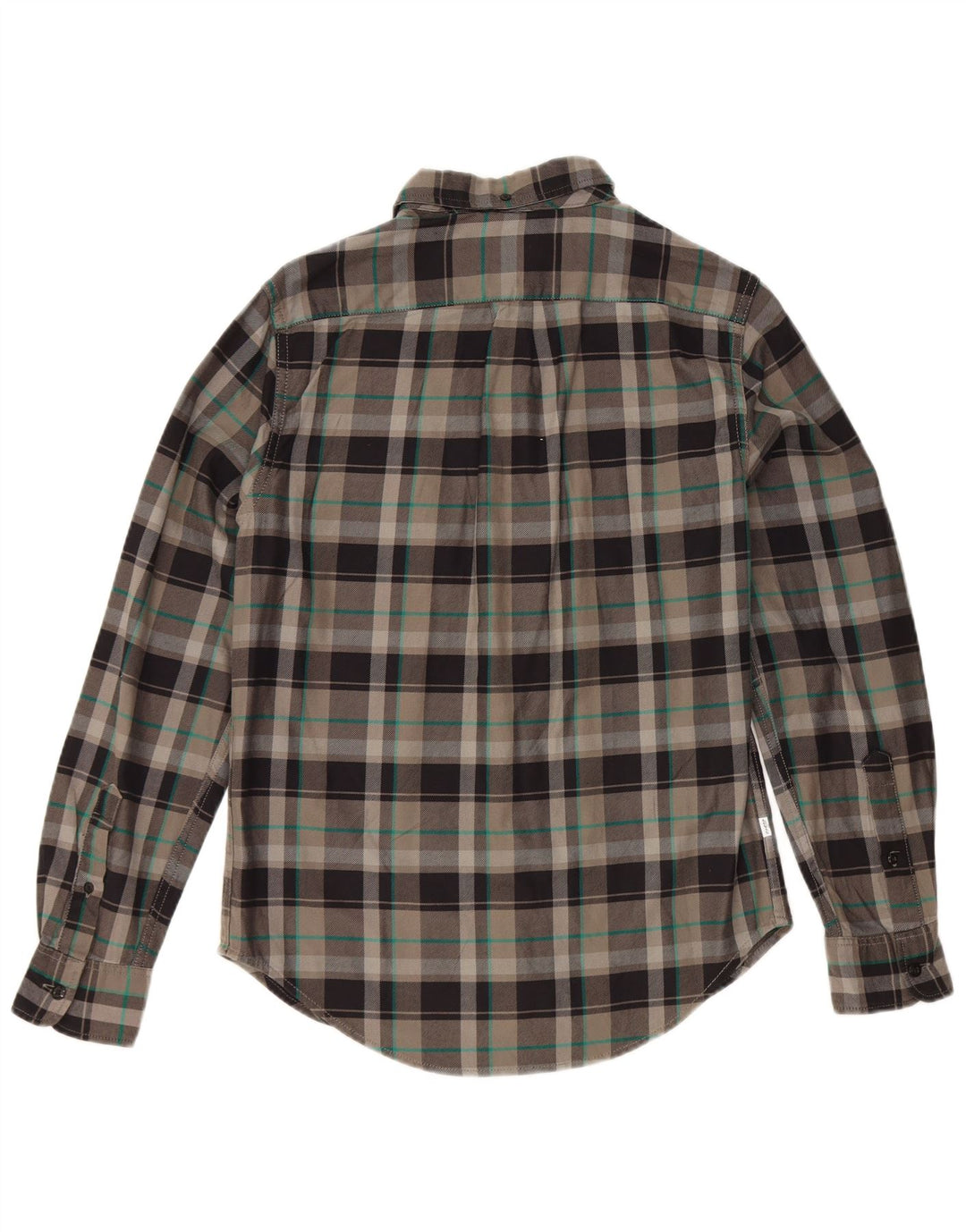 Levi's Mens Slim Fit Flannel Shirt Small Grey Check Cotton