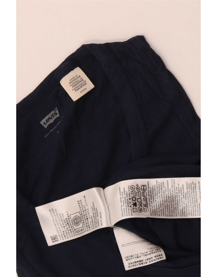 Levi's Damen Weste Top UK 10 Small Marineblau Baumwolle