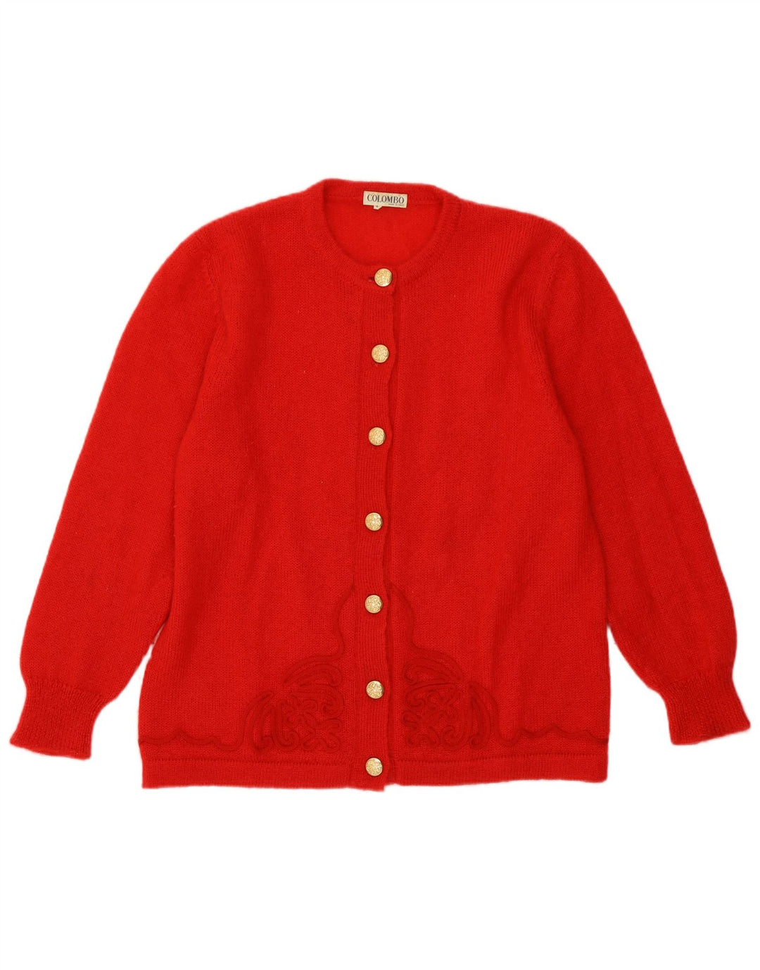 Colombo Womens Cardigan Sweater IT 44 Medium Red Mohair