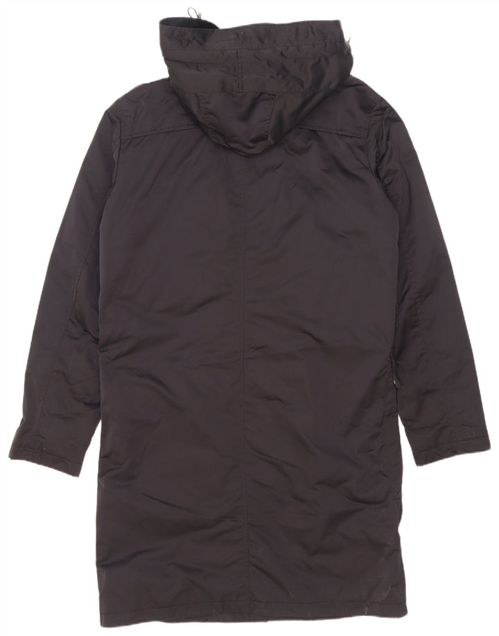 Zara Herre hættepolstret frakke UK 38 Medium Navy Blue Polyester