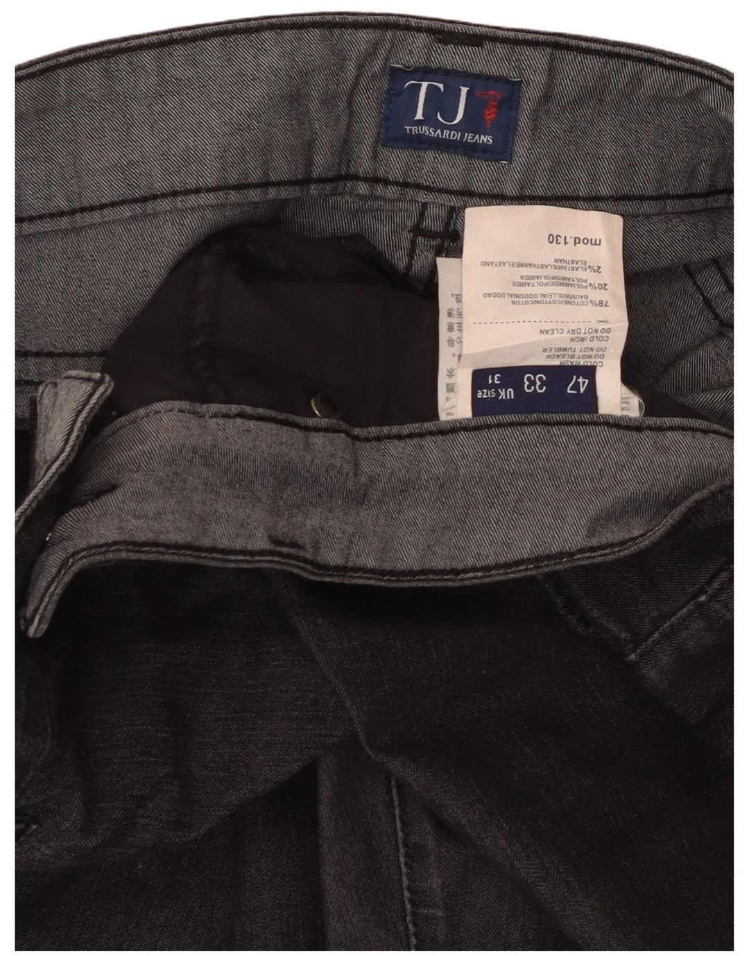 Trussardi lige jeans til kvinder W31 L26 sort bomuld