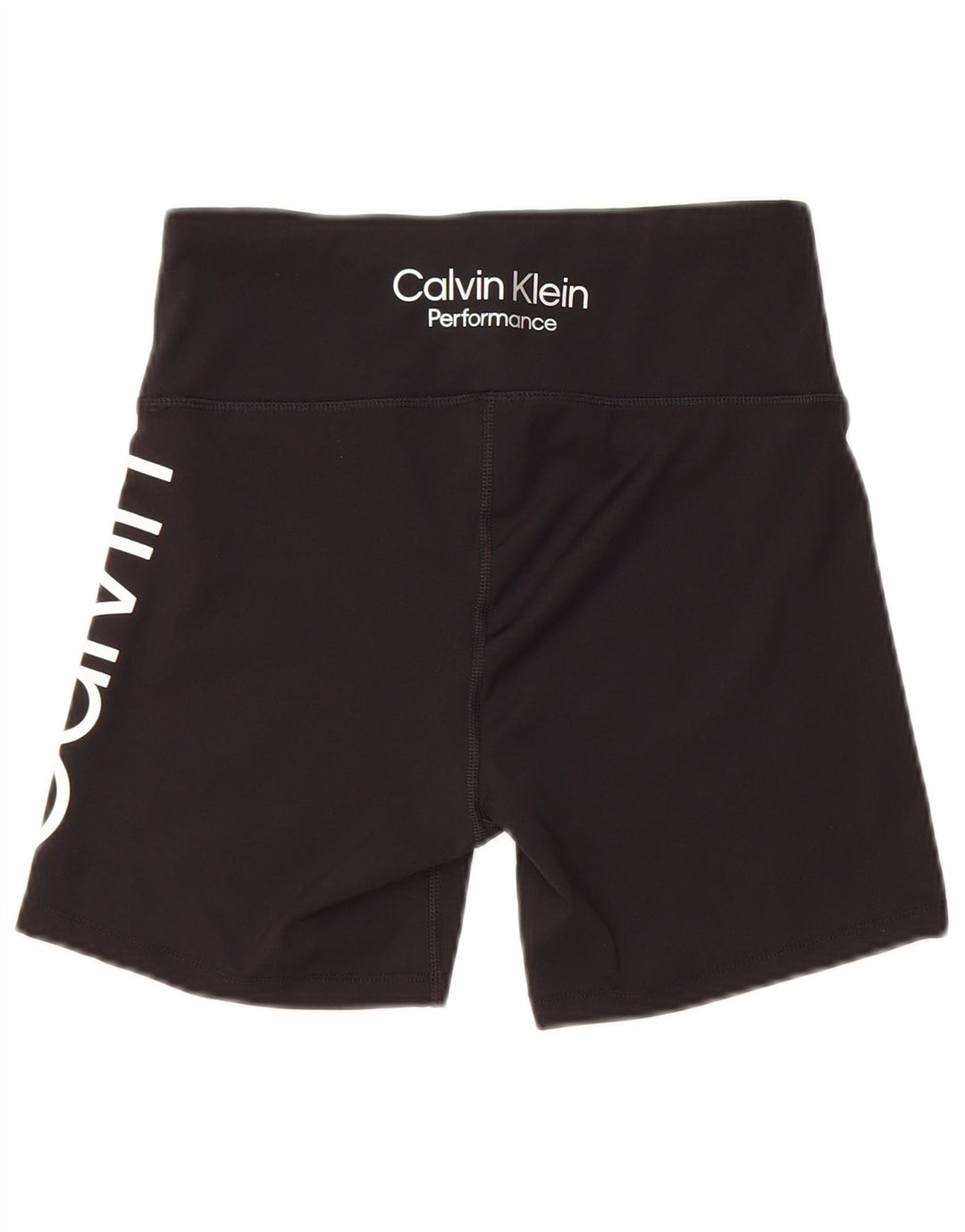 Calvin Klein Womens Graphic Sport Shorts UK 12 Medium Black Polyester