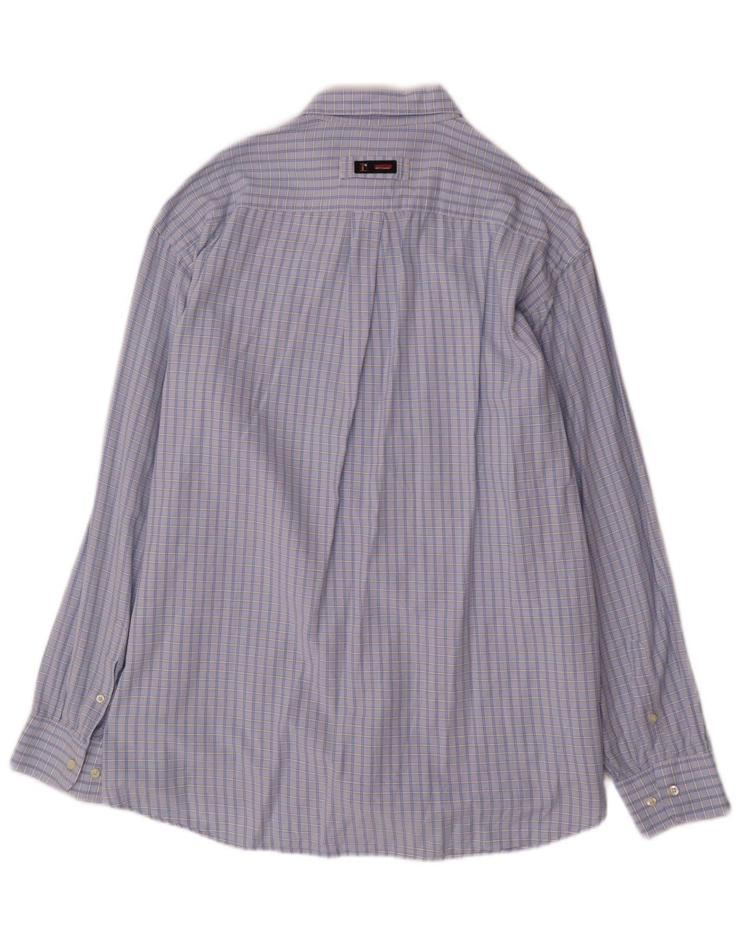 Vintage Mens Shirt 2XL Blue Check Cotton