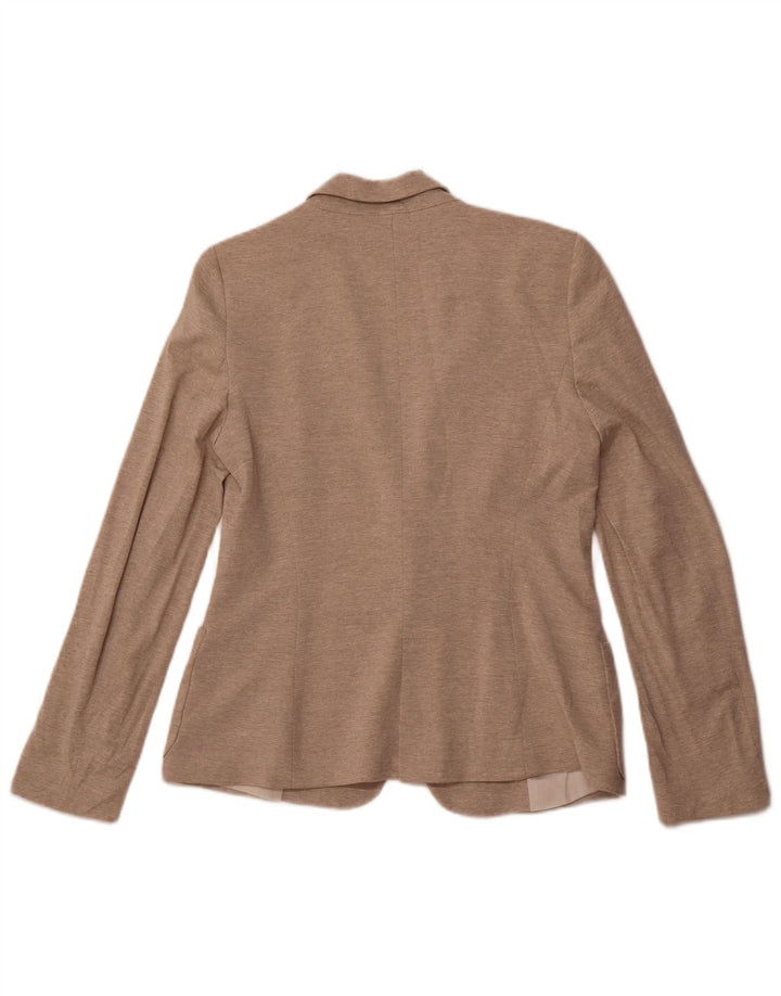 ZARA Chaqueta Blazer De 1 Botón Para Mujer UK 42 Marrón Medio