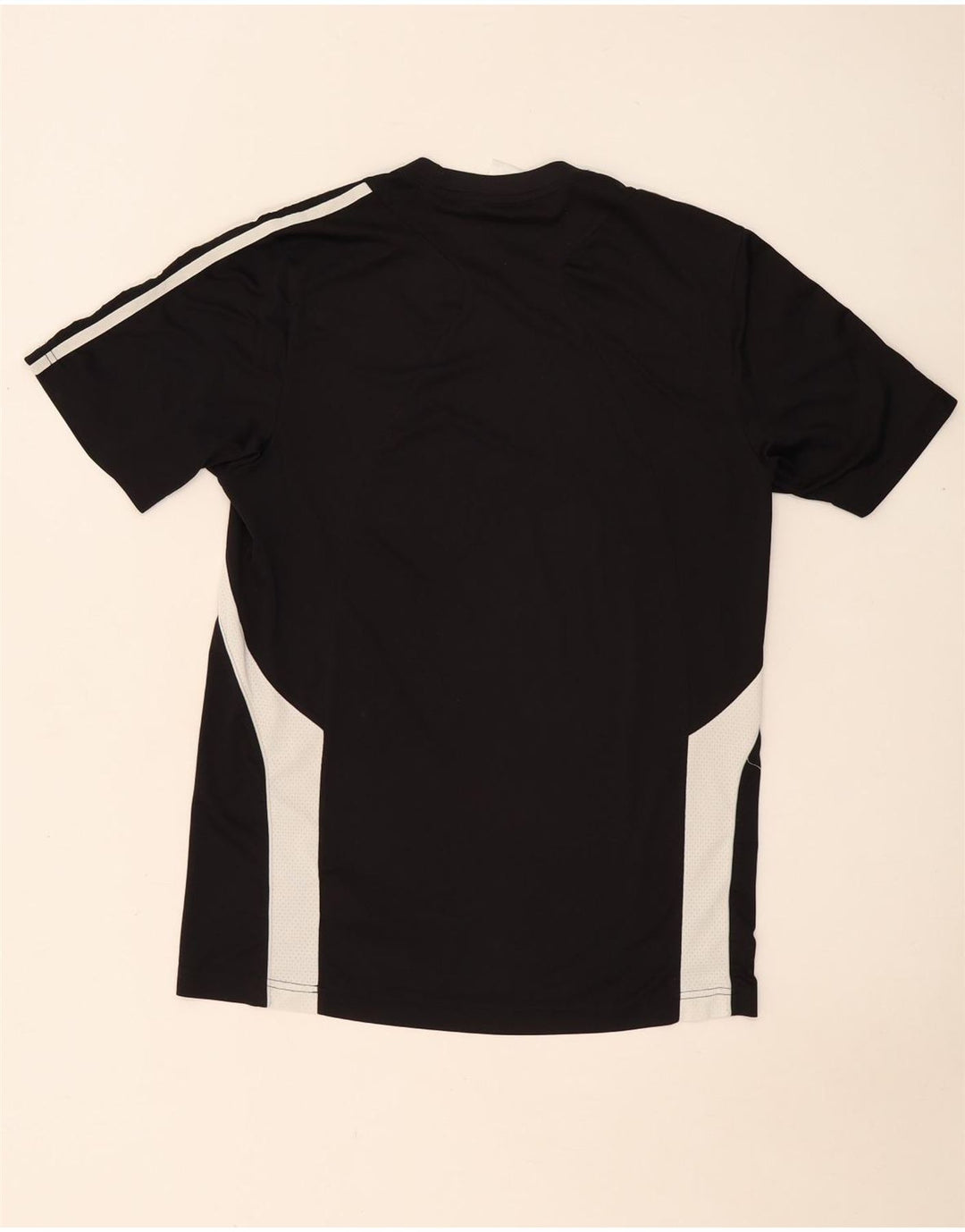 Adidas Herre T-Shirt Top Medium Sort Colourblock Polyester