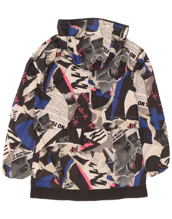 Nike Damen Kapuzenpullover Regenjacke UK 6 XS Mehrfarbig Geometrisch