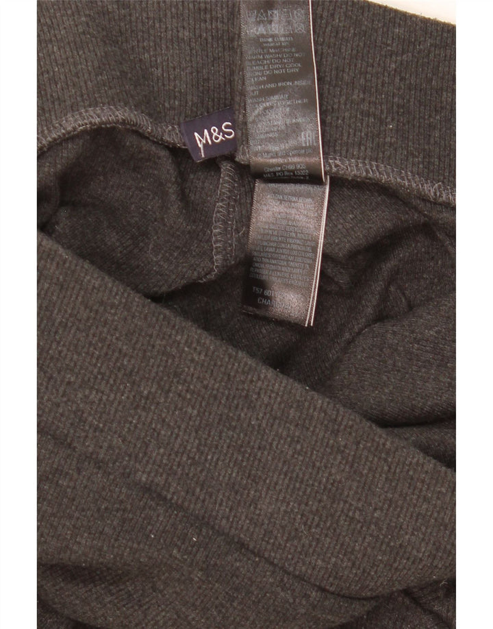 Marks & Spencer Womens Tracksuit Trousers UK 16 Large  Grey Polyester