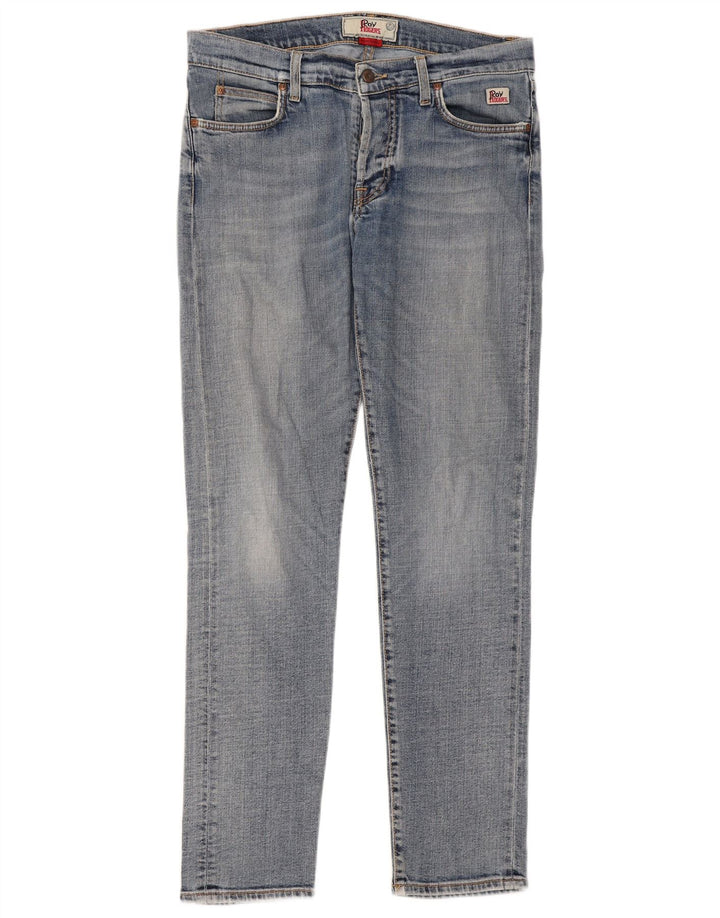 Roy Rogers Womens Slim Jeans W34 L32 Blue Cotton