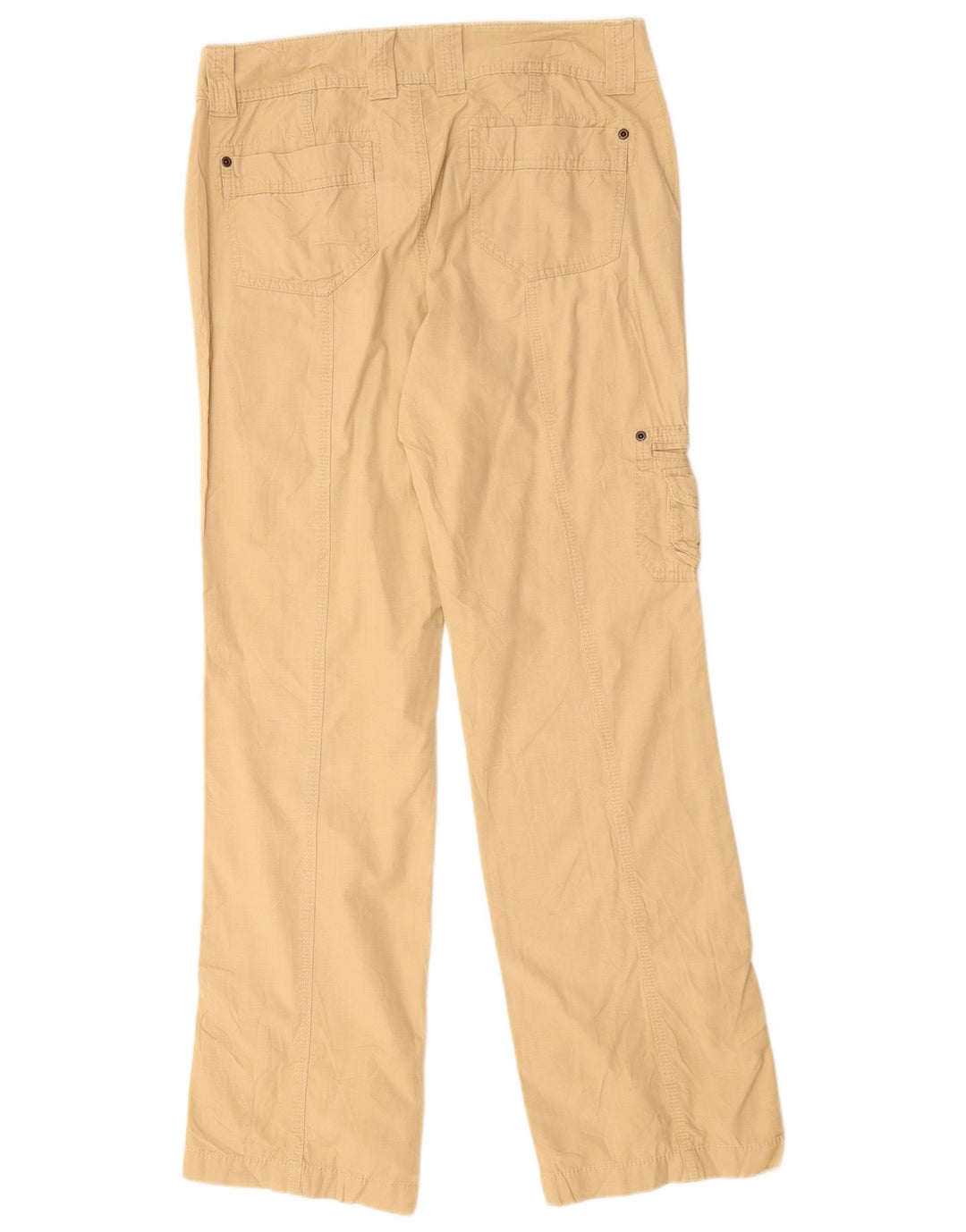 EDDIE BAUER Womens Straight Cargo Trousers US 6 Medium W30 L32 Beige