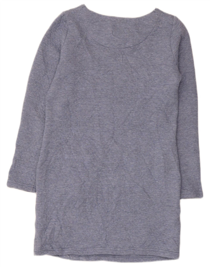 Joules Womens Long Sleeve Shift Dress UK 8 Small Blue Polyester