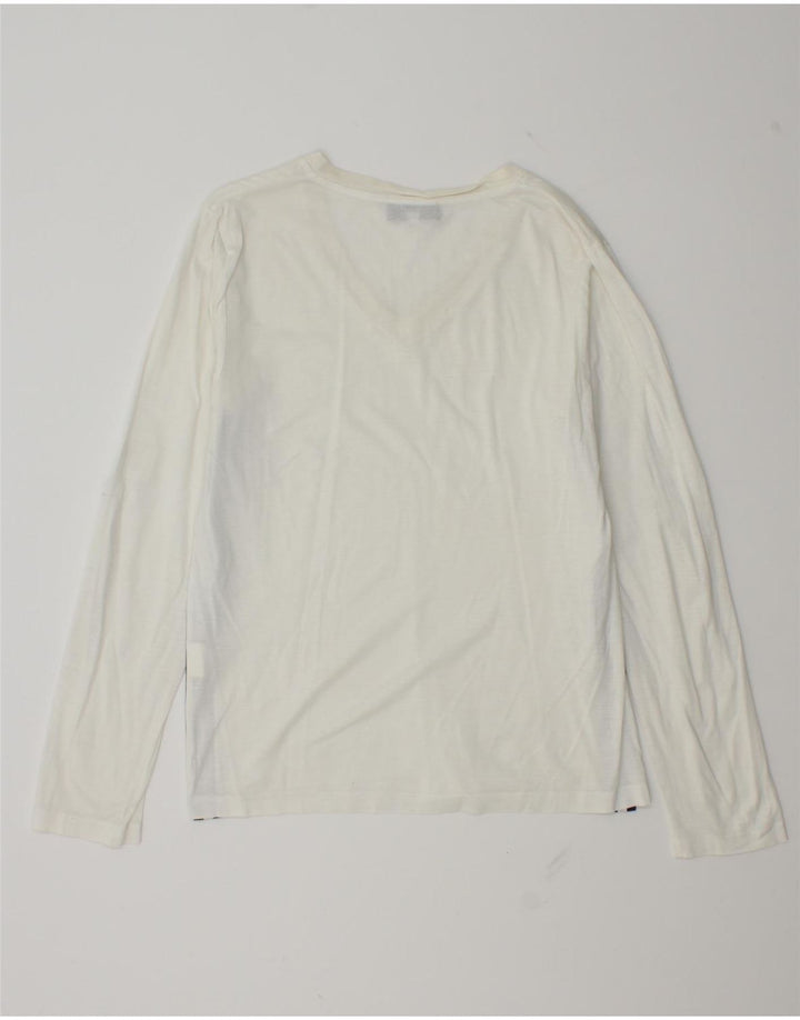 Richmond Mens Top Long Sleeve Small White Cotton