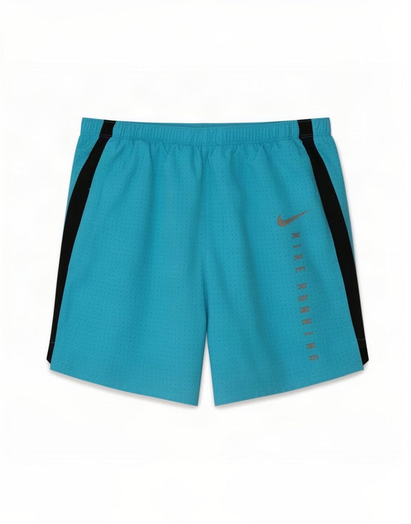 Pantaloncini sportivi Nike Dri Fit Graphic da donna UK 8 Small Blue Colourblock