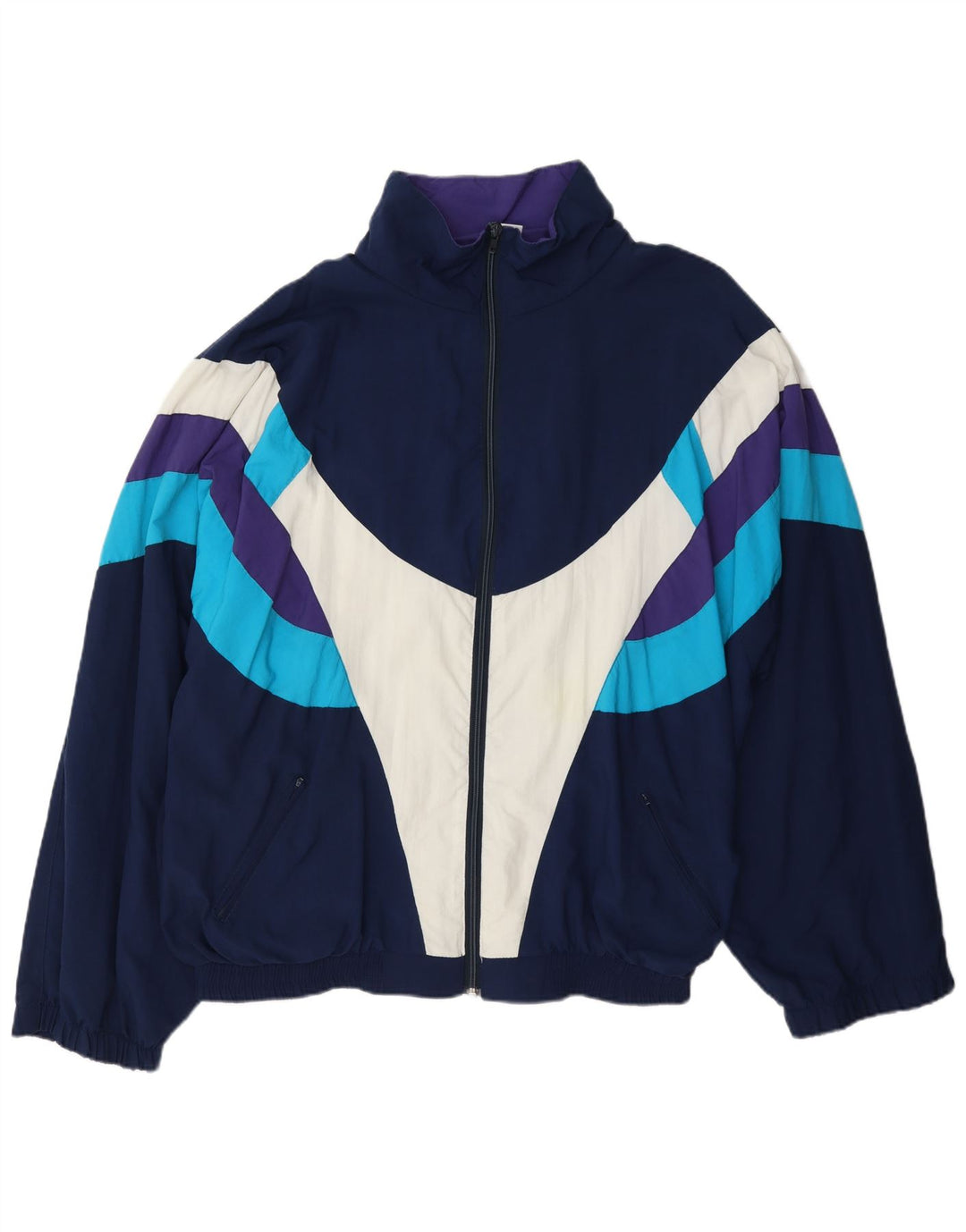 Tactel Træningsdragt til mænd Top jakke 2XL Marineblå Colourblock Polyamid