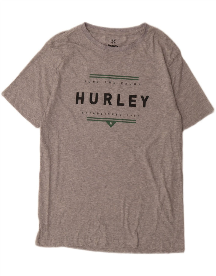 HURLEY Mens Graphic T-Shirt Top Medium Grey Cotton Vintage Hurley and Second-Hand Hurley from Messina Hembry 