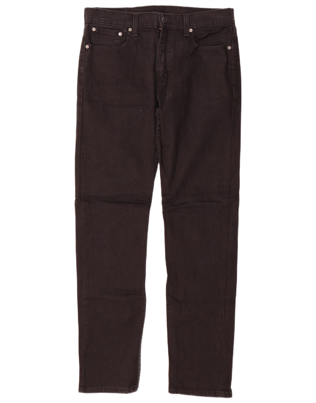 Levi's Mens 502 Tapered Jeans W33 L34 Black Cotton